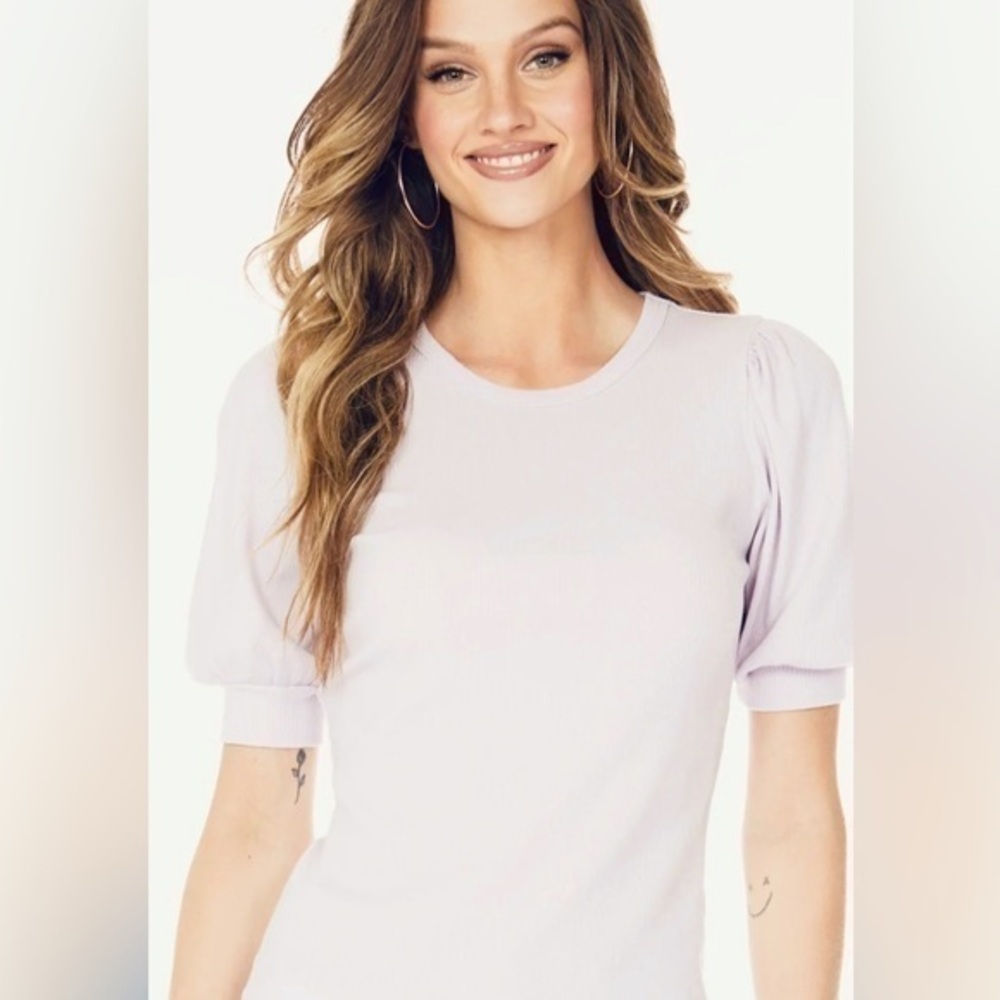 NWT bobi Puffed Sleeve Crew Neck Tee - S